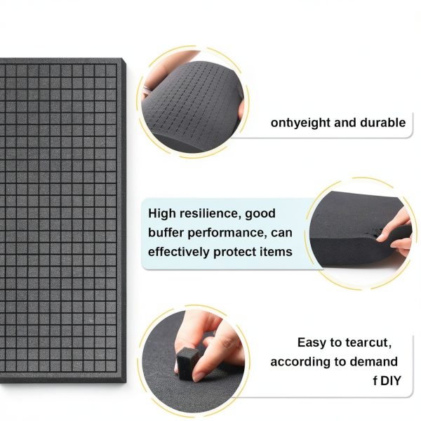 8 PCS Pick and Pluck Foam Inserts, 4PCS 16" x 12" x 0.8" & 4PCS 16" x 12" x 0.4" for Pelican Cases, Board Game Boxes, Storage Drawers-3