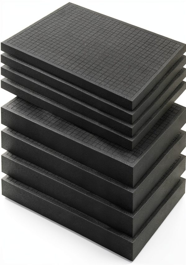 8 PCS Pick and Pluck Foam Inserts, 4PCS 16" x 12" x 0.8" & 4PCS 16" x 12" x 0.4" for Pelican Cases, Board Game Boxes, Storage Drawers-0