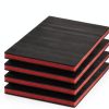 QWORK Tool Box Foam Inserts 4-Pack 16x12x1in Red/Black PE Foam Sheets-6