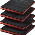 QWORK Tool Box Foam Inserts 4-Pack 16x12x1in Red/Black PE Foam Sheets-0