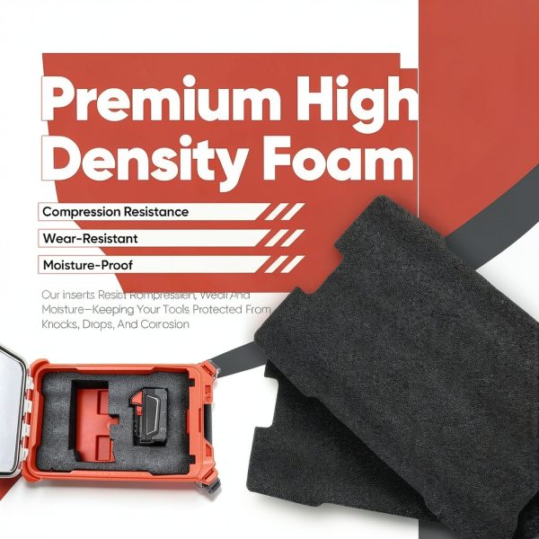 Foam Inserts for Milwaukee Packout 48-22-8435 Terixe 2‑Pack Black Foam-4