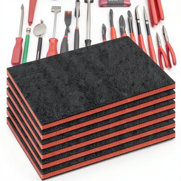 Tool Box Foam Inserts 6 Pack YEXEXINM EPE Liner Red/Black 22x18x1in-0