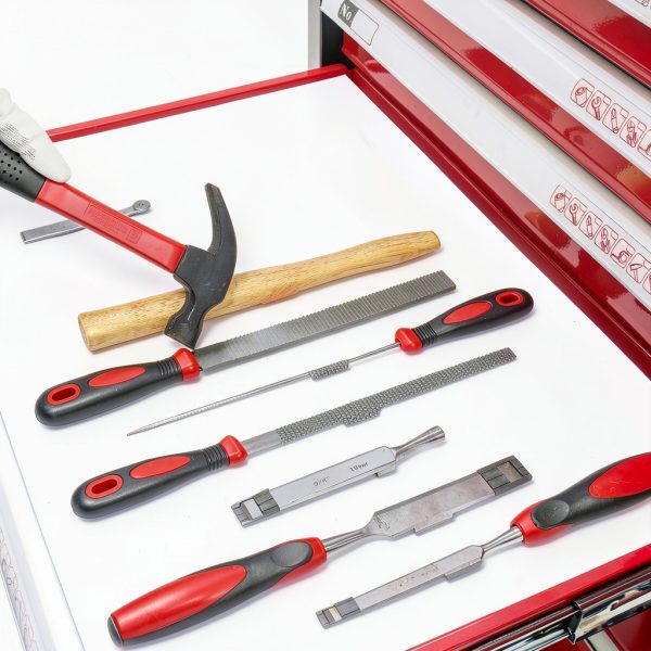 QWORK Tool Box Foam Inserts 4-Pack 16x12x1in Red/Black PE Foam Sheets-7