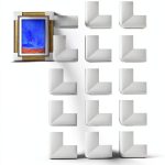Photo Frame Foam Corner Protectors Ptwola 36‑Piece White L‑Shaped-0