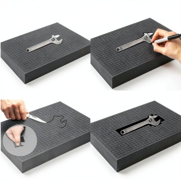 8 PCS Pick and Pluck Foam Inserts, 4PCS 16" x 12" x 0.8" & 4PCS 16" x 12" x 0.4" for Pelican Cases, Board Game Boxes, Storage Drawers-5