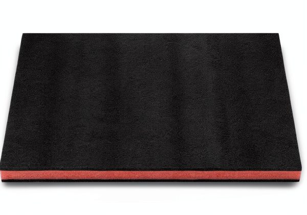 QWORK Tool Box Foam Inserts 4-Pack 16x12x1in Red/Black PE Foam Sheets-1