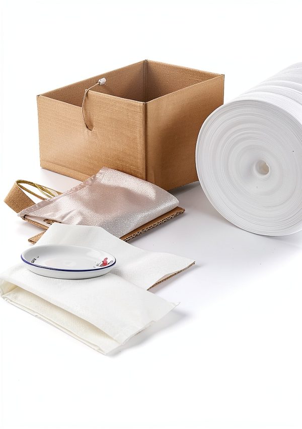 enKo Foam Wrap Roll 12" x 600" Cushioning Foam with Fragile Labels-4